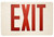 Westgate Manufacturing SUPER SLIM LED EXIT SIGN - RED, illuminated emergency exit sign with arched arrow indicators.