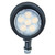 Westgate Manufacturing Spec Series LED X-Gen Bullet Flood Lights, 6W, 3000K, Black, front view of the black LED flood light with six illuminated LED bulbs.