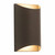 Westgate Manufacturing LED Wall Sconce LUNETTE 3000K B, modern black wall light with curved illuminated top and bottom design.