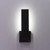 Westgate Manufacturing 12in Outdoor Indirect Wall Sconce, modern black die-cast wall light for outdoor use with adjustable color temperature options from 2700K to 5000K.