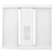 Westgate Manufacturing LLHB4-SR Sensor Ready Power Adjustable Linear High Bay Light - Front view of white industrial lighting fixture with adjustable components and ventilation holes.