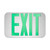 Westgate Manufacturing 2-in-1 LED Color-Selectable Universal Exit Sign, 1W, 1001K, illuminated green emergency exit sign.