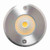 Westgate Manufacturing 7 Watt Power LED, 12V DC/AC, Integrated LED In Ground Lights, round stainless steel in-ground LED light with yellow light emitter.
