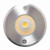 Westgate Manufacturing 7 Watt Power LED, 12V DC/AC, Integrated LED In Ground Lights, round stainless steel in-ground LED light with yellow light emitter.