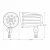 Garden & Flag Bullet Light, 28W, 3000K - FLD2-28W-30K-D-KN