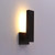 Westgate Manufacturing 18in OUTDOOR INDIRECT WALL, Model WS Die-Cast Modern Wall Sconces, 20W, 2700K/3000K/3500K/4000K/5000K - Modern black wall sconce providing warm to cool white indirect outdoor lighting on a plain wall.