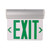 Westgate Manufacturing XT-EL1GCA-EM - Edgelit LED Sign with Aluminum Housing, 2.5W, 1001K, green \'EXIT\' sign with directional arrows.