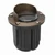 Westgate Manufacturing ADJUSTABLE FG/BRASS SHROUD, WL - Solid Brass Well Lights with Directional Lamp Bracket, outdoor landscape lighting fixture with adjustable brass shroud and robust black base.