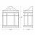 Westgate Manufacturing LED WALL LANTERN 12W 3CCT 3000, technical drawing with dimensions showing height of 9-1/2 inches and width of 7-3/4 inches.