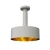 Westgate Manufacturing CMC2 14in Pan Shade, White/Gold - CMC2-PS14-WG, ceiling-mounted lighting fixture with a white exterior and a gold interior.