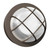 Westgate Manufacturing LED Round Dome Bulkhead 9/12/15W 30/40/50K Photocell, Bronze - Ceiling mounted outdoor LED light fixture with protective metal grille for durability and safety.