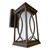 Westgate Manufacturing 10\" Residential Lanterns with Photocell, 12W, 3000K/4000K/5000K, M2 LED OUTDOOR LANTERN WA, black outdoor wall-mounted lantern with decorative metal frame and frosted glass panels.