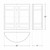 Westgate Manufacturing LED Outdoor Decorative Wall Sconce LDSW, technical diagram showing front, side, and bottom views with dimensions of 10 inches width and height, 4 inches depth.