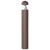 Westgate Manufacturing BOLLARD 44in ROUND FLAT TOP LOUVER CLEAR LENS ADJ. 12-22W 30/40/50K, BRONZE, outdoor lighting bollard with round flat top, louver design, clear lens, adjustable wattage, in a bronze finish.