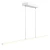 Westgate Manufacturing Power & CCT Adjustable Linear Tube Decorative Suspension Light, 20W/25W/30W, 3000K/3500K/4000K - SDTL-4FT-20-30W-MCTP, modern white suspended LED tube light with adjustable height for indoor spaces.