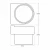 Westgate Manufacturing LVW - 12V LED Mini Wall Sconce, technical drawing showing dimensions of 3-5/7 inches diameter and 3-2/5 inches height.
