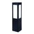 Westgate Manufacturing 26in Square Bollard Long Lens 10/18/25W 3CCT, Bronze, outdoor lighting fixture with a modern rectangular design, black finish, and illuminated white panels.