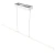 Power & CCT Adjustable Linear Tube Decorative Suspension Light, 25W/40W/50W, 3000K/3500K/4000K - SDTL-6FT-25-50W-MCTP