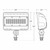 Westgate Manufacturing 12V Architectural LED Flood Light, technical drawing showing dimensions and design features.