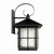 Westgate Manufacturing LED WALL LANTERN 12W 5CCT, LRS-L - LED Outdoor Wall Lantern, black metal outdoor wall light with clear textured glass panel and decorative metal accents.