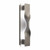 Westgate Manufacturing LED Wall Sconce CRUSH4000KSIL, modern wall light fixture with a sleek, curved design and silver finish.