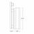 Westgate Manufacturing LED Wall Sconce, technical drawing with dimensions of 20.15 inches height, 3.32 inches depth, and 4.96 inches width.