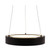 Westgate Manufacturing 18\" Hollow Circle Pendant with Uplight, 30W, 2700K/3000K/3500K/4000K/5000K - SCRH-UD-18-MCT5-DD-BK, modern black pendant light with circular design and adjustable color temperature for contemporary interior lighting.