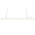 Westgate Manufacturing IP66 Wet Location 4\" Superior Architectural Linear Suspended Light, white finish, with adjustable mounting straps, LED linear lighting fixture for wet environments.
