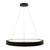 Westgate Manufacturing 36-inch Hollow Circle Pendant with Up Light, 80W, adjustable color temperatures of 2700K to 5000K, model SCRH-UD-36-MCT5-DD-BK, modern ceiling lighting fixture with black finish.