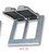 Westgate Manufacturing 2 GFCI Receptacles, electrical outlet with two ground fault circuit interrupter sockets mounted on metallic frame.