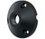 Westgate Manufacturing FIXTURE BASE, ROUND, ALUM., BL, showing a black, round fixture base with three holes and a threaded center opening for secure mounting.