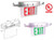Westgate Manufacturing RECESSED EXIT LIGHTING, SGL FA, recessed exit sign with red and green illuminated \'EXIT\' signs for emergency egress lighting.