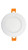 Westgate Manufacturing 4\\\' Round LED Ultra Slim Recessed Light, white circular LED lighting fixture with mounting clips.