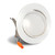 Westgate Manufacturing 4 Adjustable LED Downlight, round white recessed lighting fixture for ceiling installation with adjustable head design.