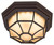 Westgate Manufacturing LED BULKHEAD 12W 3000K BRONZE, modern black bronze outdoor wall-mounted LED light with a decorative protective cage design.