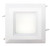 Westgate Manufacturing 6 LED SQUARE DOWNLIGHT, CRI90, white recessed lighting fixture with square shape and metal clips for installation.