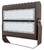 Westgate Manufacturing SLIM LED FLOOD, 100~277V, 150W outdoor LED floodlight with a brown metal housing and two LED light panels.