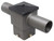Westgate Manufacturing SQUARE (TWIN) HORIZONTAL TENO, industrial pipe fitting with a square black top and two horizontal cylindrical pipes.