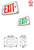 Westgate Manufacturing WET LOCATION LED EXIT SIGN, illuminated emergency exit sign with red and green lighting, UL listed for wet locations.
