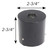 Westgate Manufacturing 2-Inch Slip Fitter to 1/2 Inch Knuckle, black metal lighting fixture part with 2-3/4 inch diameter and height for mounting adjustments.