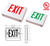 Westgate Manufacturing Remote Capable LED Exit Sign, dual-sided with red and green \'EXIT\' illumination, UL listed for safety and reliable emergency lighting.