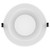 Eiko Commercial Downlight 4in PowerSet 12/8/6W FieldCCeT, a white round recessed lighting fixture with adjustable black side clips for ceiling installation, 80CRI, and available in 30/35/4000K color temperature, suitable for commercial lighting.