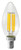 Westgate Manufacturing LED Filament Candelabra Bulb, clear elongated candle-shaped light bulb with yellow LED filaments inside.