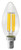 Westgate Manufacturing LED Filament Candelabra Bulb, clear elongated candle-shaped light bulb with yellow LED filaments inside.