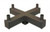 Westgate Manufacturing 4 90 Degree Quad Square Vert. Ten, industrial metal 90-degree square connector for piping or framing applications
