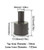 SLG Lighting Tentop Top for 5-inch Round Pole Mount with 2-3/8-inch O.D., Dark Bronze, with detailed dimensions of 101.6mm height, 131.86mm diameter, and 54mm inner diameter.