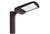 Halco SekTor Area Light 200W Type 3 4000K Bronze with 277-480V High Voltage and 10KVA Surge Protection, black outdoor LED street light mounted on a pole for area illumination.