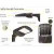 Halco SekTor Area Light 200W Type 4 5000K Bronze with 277-480V High Voltage and 10KVA Surge Protection, close-up view of black outdoor LED area light with surge protection features.