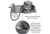 Halco ProLED Commercial Retrofit Downlight 6in 15W 2700K 120-277V Dimmable Baffle Trim Junction Box, image showing the retrofit downlight installation components including a flexible metal conduit, standard commercial housing, and reinforced spring clips for secure fitting.