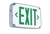 Emergence LED Wet Cold Location Exit Sign Green Legend Universal Single/Double Face White Housing 90min Life Safety Light Self-Diagnostics